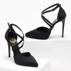 Γόβες σατέν με δέσιμο χιαστί Tfp Exclusive - Μαύρο 9 Γόβες σατέν με δέσιμο χιαστί Tfp Exclusive - Μαύρο -Γόβες Εκπτώσεις goves saten me desimo xiasti tfp exclusive 108293 nl48 1