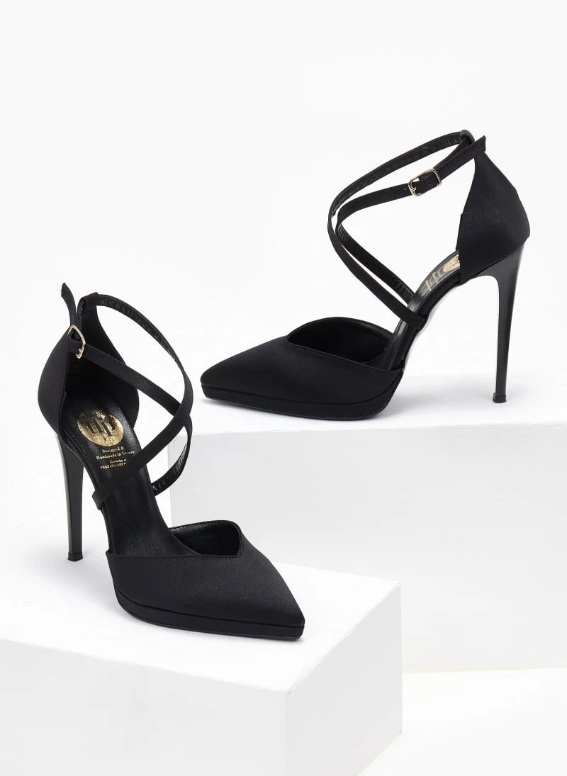 Γόβες σατέν με δέσιμο χιαστί Tfp Exclusive - Μαύρο 3 Γόβες σατέν με δέσιμο χιαστί Tfp Exclusive - Μαύρο - Image 3