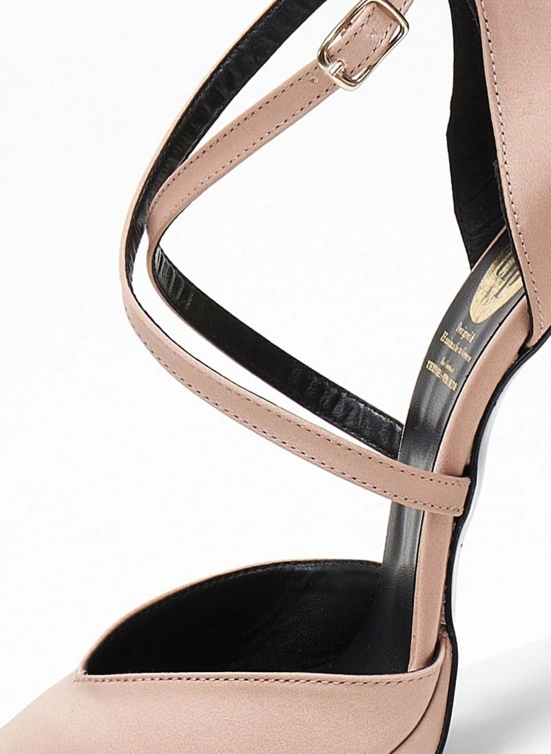 Γόβες σατέν με δέσιμο χιαστί Tfp Exclusive - Nude 3 Γόβες σατέν με δέσιμο χιαστί Tfp Exclusive - Nude - Image 3