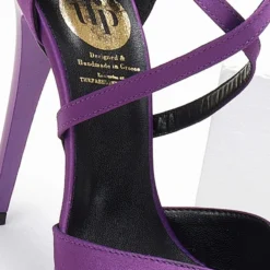 Γόβες σατέν με δέσιμο χιαστί Tfp Exclusive - Μωβ -Γόβες Εκπτώσεις goves saten me desimo xiasti tfp exclusive 108295 utpz