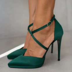 Γόβες σατέν με δέσιμο χιαστί Tfp Exclusive - Κυπαρισσί