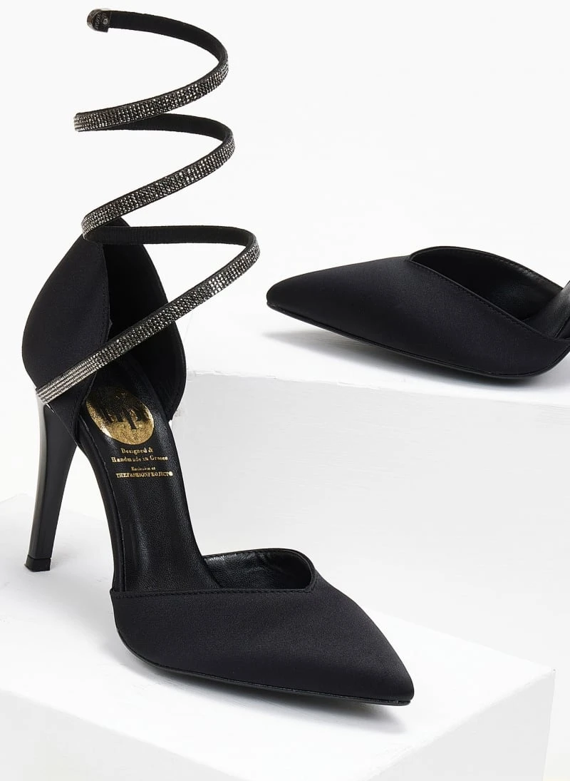 Γόβες σατέν με έλασμα και Strass Tfp - Μαύρο 3 Γόβες σατέν με έλασμα και Strass Tfp - Μαύρο - Image 3