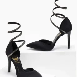 Γόβες σατέν με έλασμα και Strass Tfp - Μαύρο -Γόβες Εκπτώσεις goves saten me elasma kai strass tfp 108686 hrb4 1