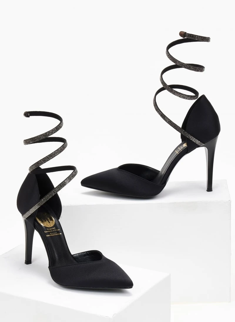 Γόβες σατέν με έλασμα και Strass Tfp - Μαύρο 5 Γόβες σατέν με έλασμα και Strass Tfp - Μαύρο - Image 5