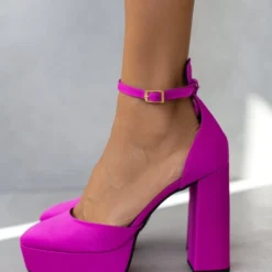 Γόβες σατέν με φιάπα Tfp - Magenta -Γόβες Εκπτώσεις goves saten me fiapa tfp 108255 a6ij