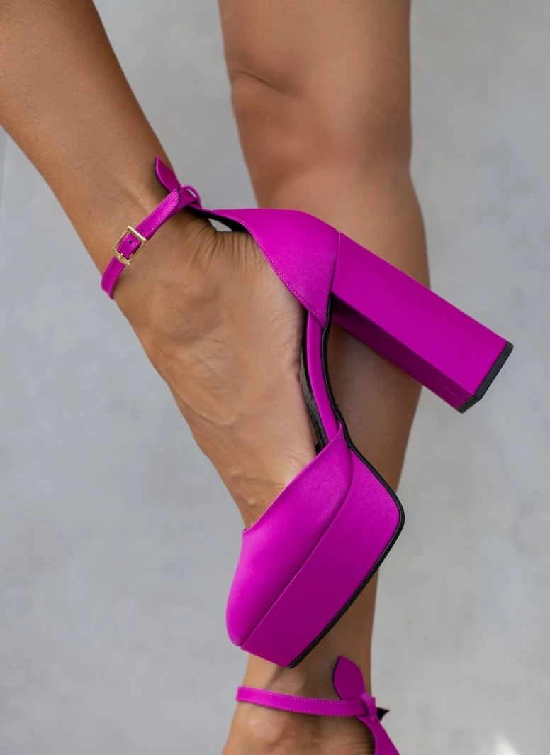 Γόβες σατέν με φιάπα Tfp - Magenta 1 Γόβες σατέν με φιάπα Tfp - Magenta