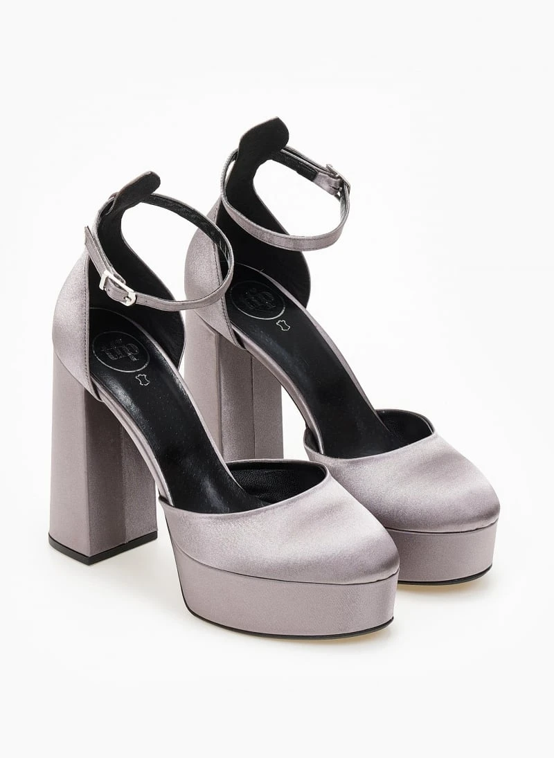 Γόβες σατέν με φιάπα Tfp - Ατσαλί 6 Γόβες σατέν με φιάπα Tfp - Ατσαλί - Image 6