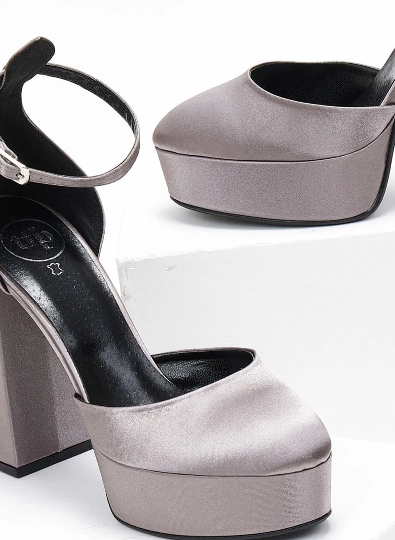 Γόβες σατέν με φιάπα Tfp - Ατσαλί 3 Γόβες σατέν με φιάπα Tfp - Ατσαλί - Image 3