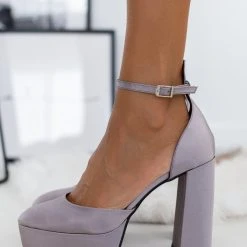 Γόβες σατέν με φιάπα Tfp - Ατσαλί