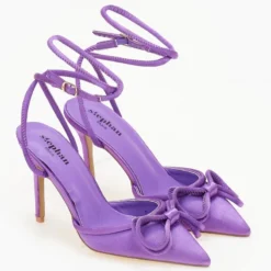 The Fashion Project Γόβες σατέν με φιόγκο - Μωβ -Γόβες Εκπτώσεις goves saten me fiogko 105546 u7c8