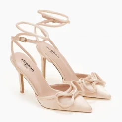 The Fashion Project Γόβες σατέν με φιόγκο - Μπεζ -Γόβες Εκπτώσεις goves saten me fiogko 105548 r530 1