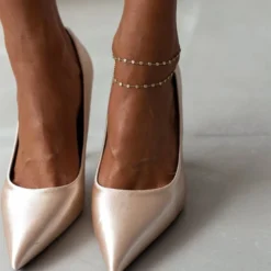 The Fashion Project Γόβες σατέν μυτερές - Μπεζ -Γόβες Εκπτώσεις goves saten me gualistero takouni 106638 yyxi 1