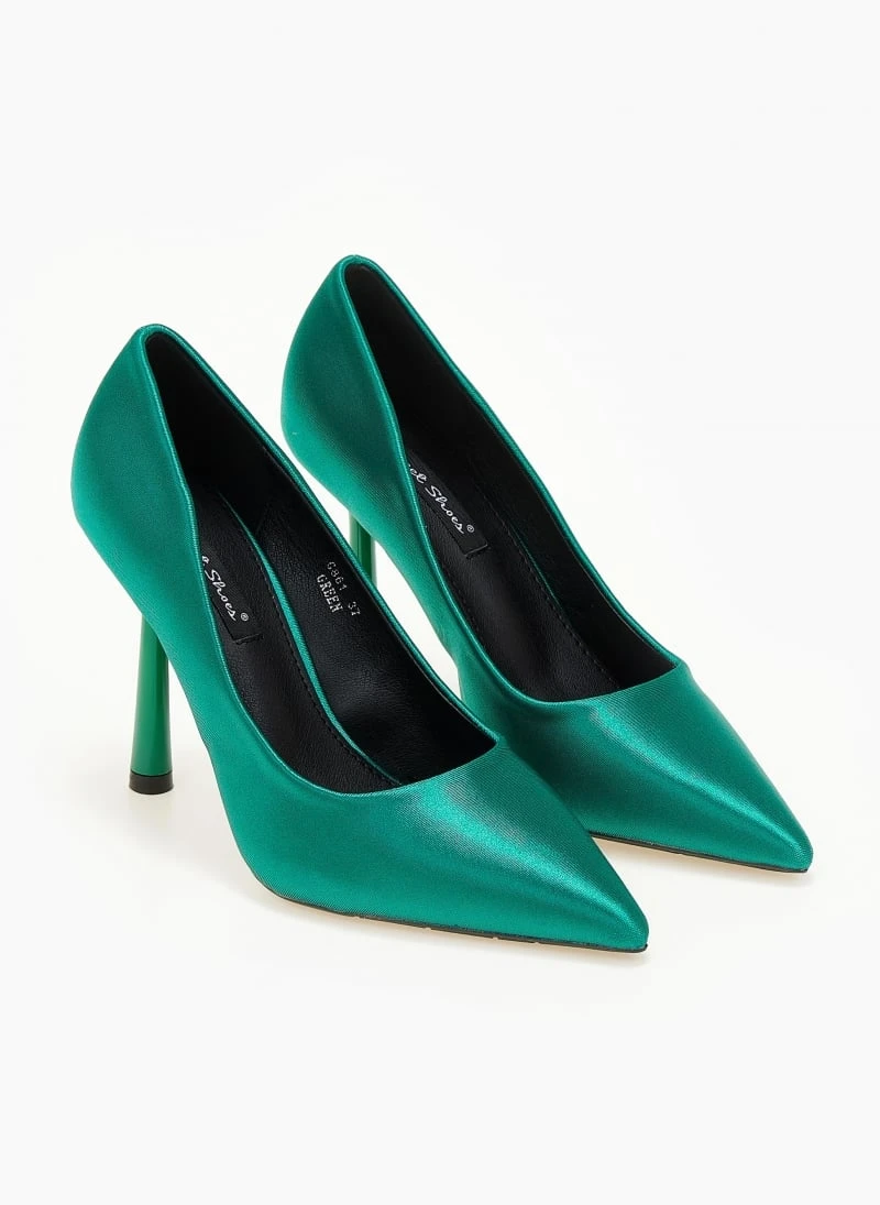 The Fashion Project Γόβες σατέν μυτερές - Πράσινο 6 The Fashion Project Γόβες σατέν μυτερές - Πράσινο - Image 6