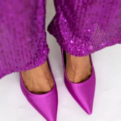 The Fashion Project Γόβες σατέν μυτερές - Μωβ -Γόβες Εκπτώσεις goves saten me gualistero takouni 106640 9zfh 1