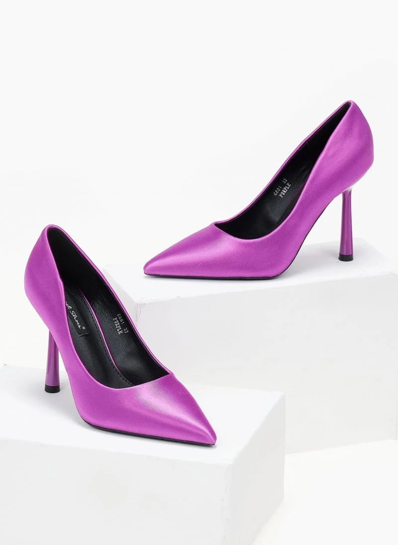 The Fashion Project Γόβες σατέν μυτερές - Μωβ 3 The Fashion Project Γόβες σατέν μυτερές - Μωβ - Image 3