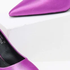 The Fashion Project Γόβες σατέν μυτερές - Μωβ -Γόβες Εκπτώσεις goves saten me gualistero takouni 106640 pwfk 1