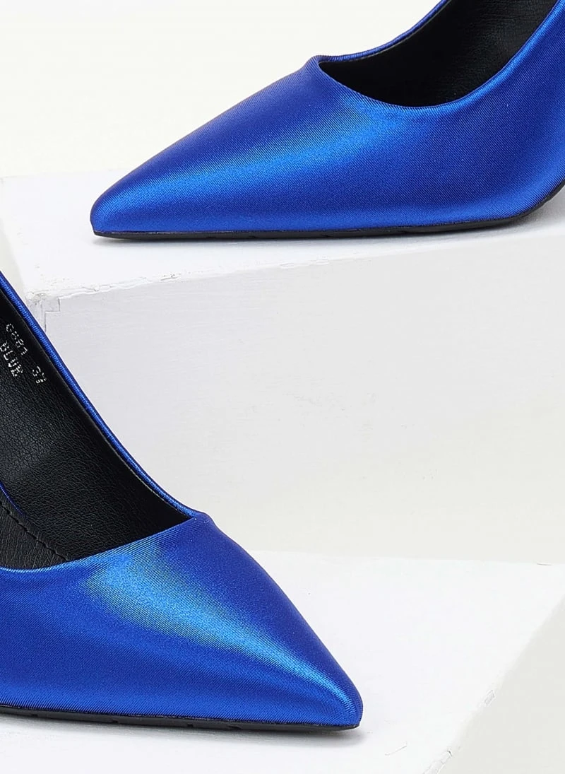 The Fashion Project Γόβες σατέν μυτερές - Μπλε 5 The Fashion Project Γόβες σατέν μυτερές - Μπλε - Image 5