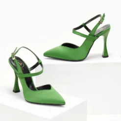 Γόβες σατέν με λοξό λουράκι Tfp - Πράσινο 11 Γόβες σατέν με λοξό λουράκι Tfp - Πράσινο -Γόβες Εκπτώσεις goves saten me lokso louraki tfp 107834 fgmy 1