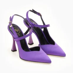 Γόβες σατέν με λοξό λουράκι Tfp - Μωβ -Γόβες Εκπτώσεις goves saten me lokso louraki tfp 107835 co3k 1