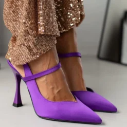 Γόβες σατέν με λοξό λουράκι Tfp - Μωβ -Γόβες Εκπτώσεις goves saten me lokso louraki tfp 107835 os03