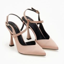 Γόβες σατέν με λοξό λουράκι Tfp - Nude -Γόβες Εκπτώσεις goves saten me lokso louraki tfp 108129 0rw1