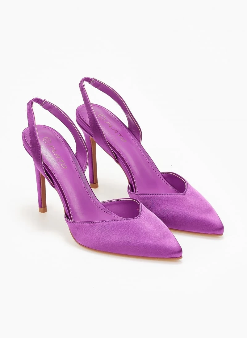 The Fashion Project Γόβες σατέν με λουράκι - Μωβ ανοιχτό 5 The Fashion Project Γόβες σατέν με λουράκι - Μωβ ανοιχτό - Image 5