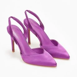 The Fashion Project Γόβες σατέν με λουράκι - Μωβ ανοιχτό -Γόβες Εκπτώσεις goves saten me louraki 108108 1hzj