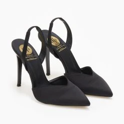 Γόβες σατέν με λουράκι Tfp - Μαύρο -Γόβες Εκπτώσεις goves saten me louraki tfp 109192 4kjj