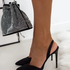 Γόβες σατέν με λουράκι Tfp - Μαύρο -Γόβες Εκπτώσεις goves saten me louraki tfp 109192 fki0