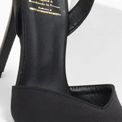 Γόβες σατέν με λουράκι Tfp - Μαύρο -Γόβες Εκπτώσεις goves saten me louraki tfp 109192 ukg8