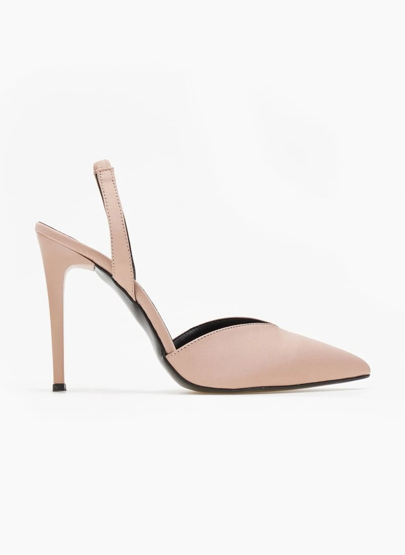 Γόβες σατέν με λουράκι Tfp - Nude 6 Γόβες σατέν με λουράκι Tfp - Nude - Image 6