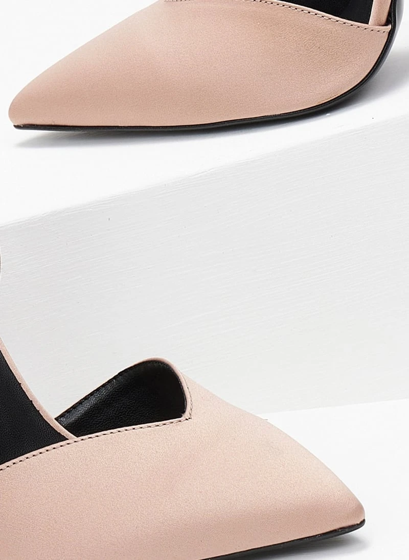 Γόβες σατέν με λουράκι Tfp - Nude 3 Γόβες σατέν με λουράκι Tfp - Nude - Image 3