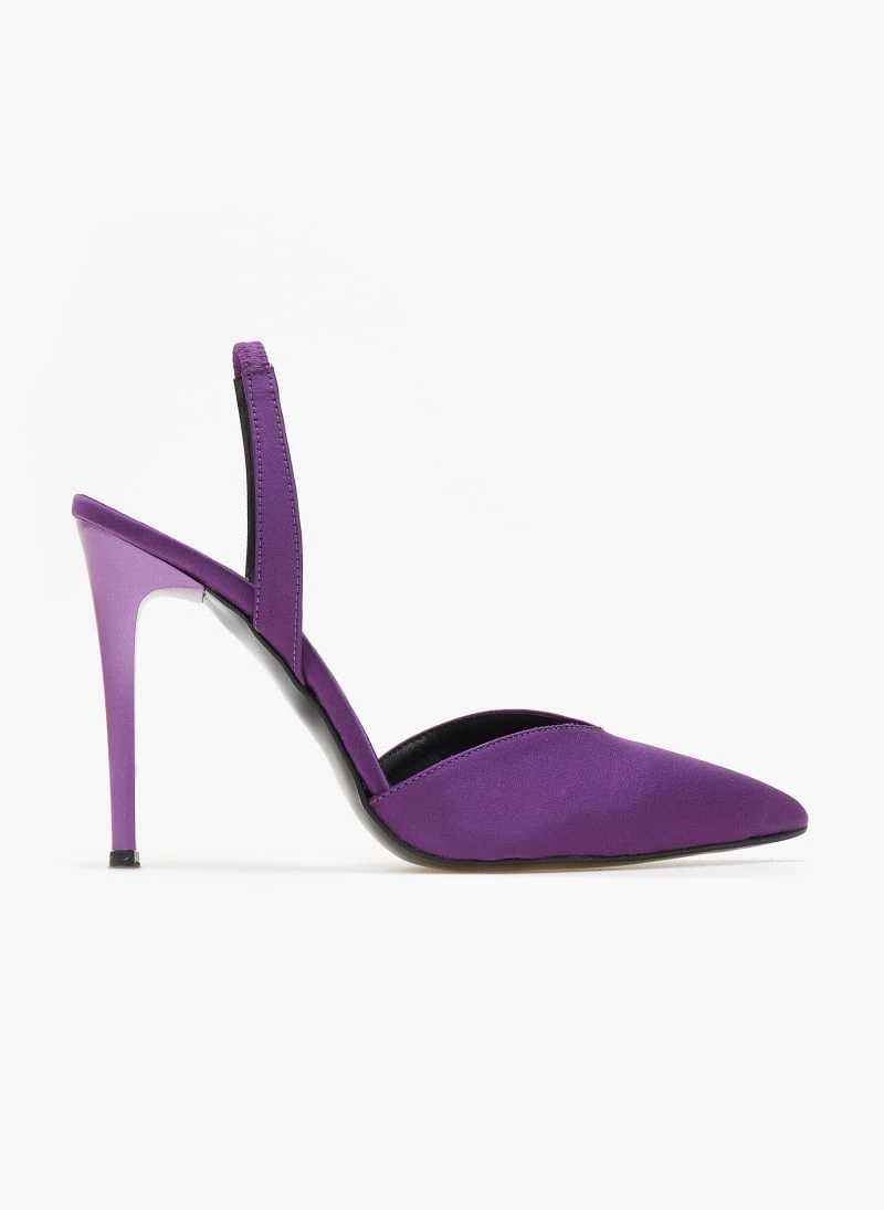 Γόβες σατέν με λουράκι Tfp - Μωβ 5 Γόβες σατέν με λουράκι Tfp - Μωβ - Image 5