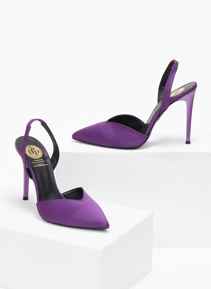 Γόβες σατέν με λουράκι Tfp - Μωβ 2 Γόβες σατέν με λουράκι Tfp - Μωβ - Image 2