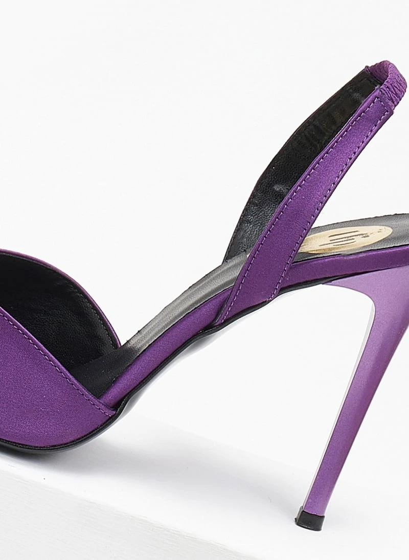 Γόβες σατέν με λουράκι Tfp - Μωβ 3 Γόβες σατέν με λουράκι Tfp - Μωβ - Image 3