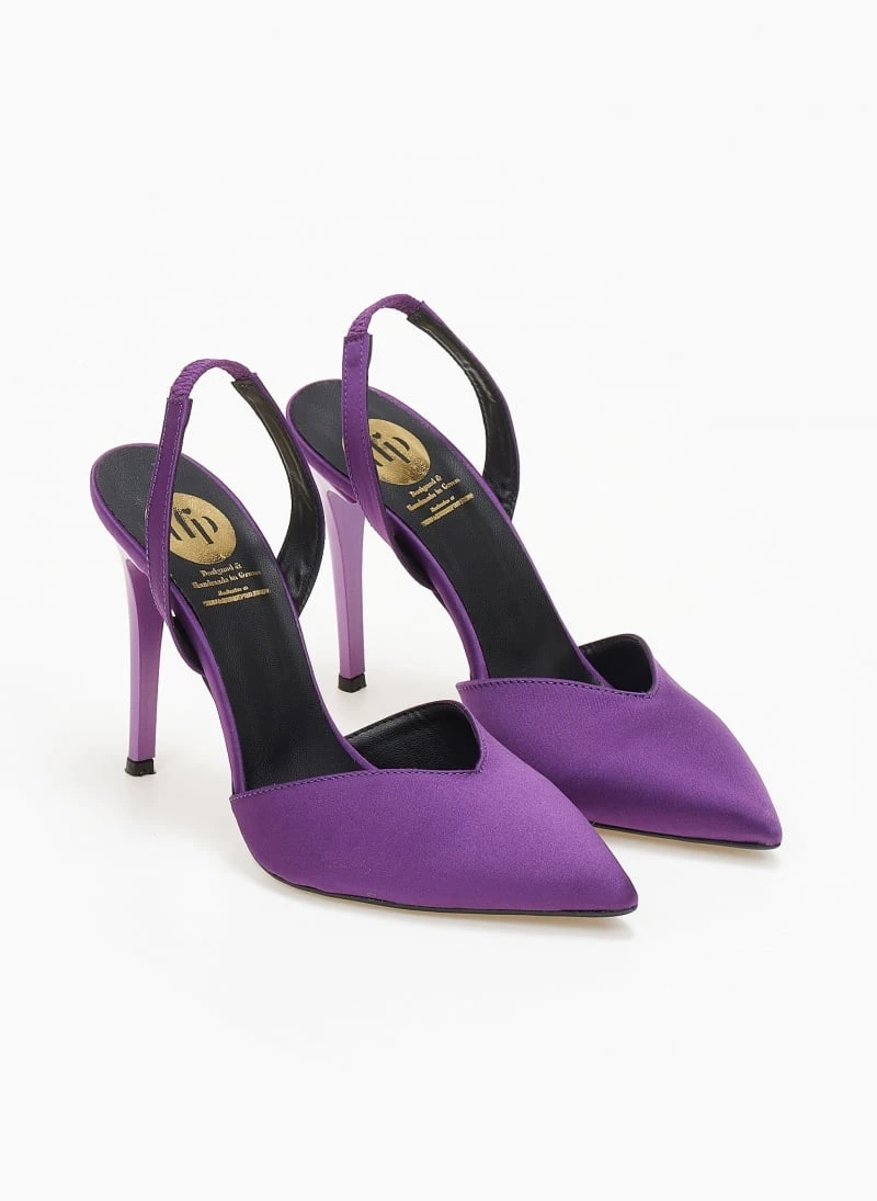 Γόβες σατέν με λουράκι Tfp - Μωβ 6 Γόβες σατέν με λουράκι Tfp - Μωβ - Image 6