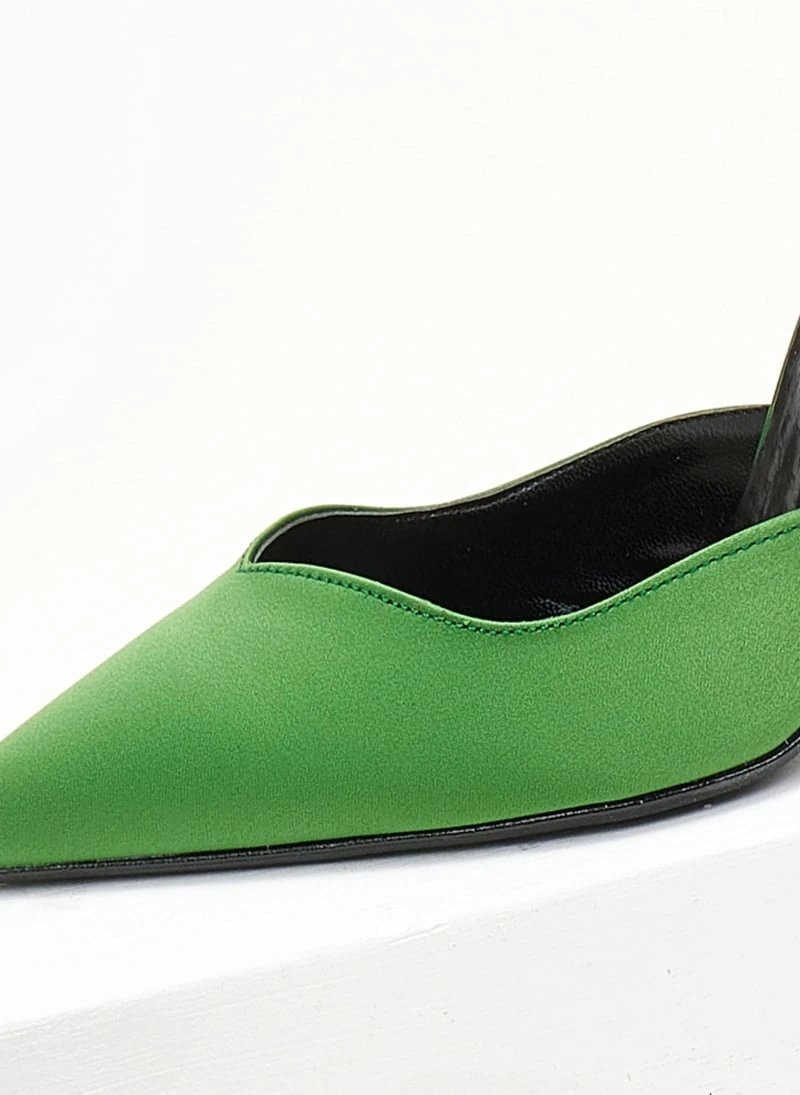 Γόβες σατέν με μπαρέτα Tfp - Πράσινο 5 Γόβες σατέν με μπαρέτα Tfp - Πράσινο - Image 5