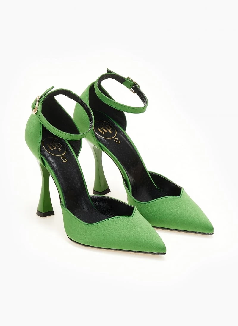 Γόβες σατέν με μπαρέτα Tfp - Πράσινο 9 Γόβες σατέν με μπαρέτα Tfp - Πράσινο - Image 9