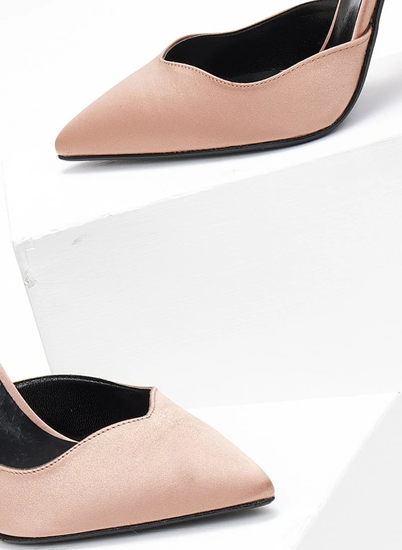 Γόβες σατέν με μπαρέτα Tfp - Nude 3 Γόβες σατέν με μπαρέτα Tfp - Nude - Image 3