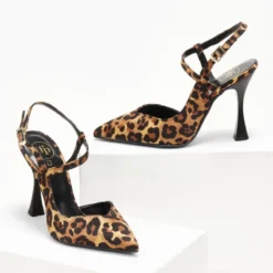 Γόβες σατέν με Print Tfp - Κάμελ -Γόβες Εκπτώσεις goves saten me print tfp 107818 8o0p 1