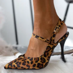 Γόβες σατέν με Print Tfp - Κάμελ -Γόβες Εκπτώσεις goves saten me print tfp 107818 sfl8 1