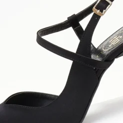 Γόβες σατέν μυτερές Tfp - Μαύρο -Γόβες Εκπτώσεις goves saten me xamilo takouni tfp 107825 g1tt 1