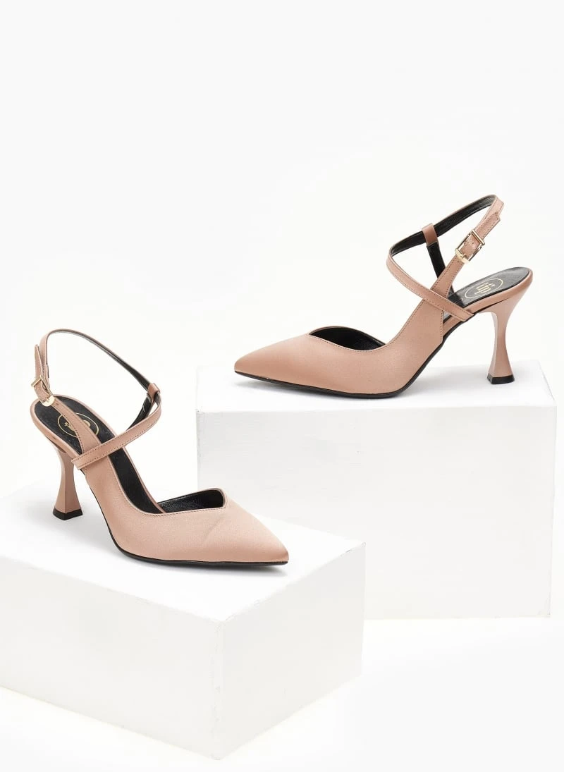 Γόβες σατέν μυτερές Tfp - Nude 5 Γόβες σατέν μυτερές Tfp - Nude - Image 5