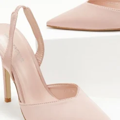 The Fashion Project Γόβες σατέν με λουράκι - Nude -Γόβες Εκπτώσεις goves saten muteres me louraki 105469 4c5p 1