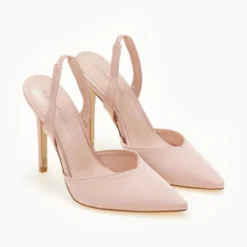 The Fashion Project Γόβες σατέν με λουράκι - Nude -Γόβες Εκπτώσεις goves saten muteres me louraki 105469 mmkh