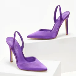 The Fashion Project Γόβες σατέν με λουράκι - Μωβ -Γόβες Εκπτώσεις goves saten muteres me louraki 105470 zp55 1