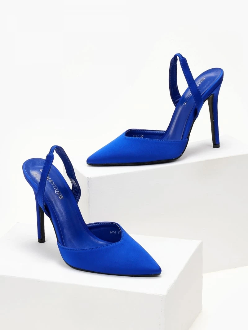 The Fashion Project Γόβες σατέν με λουράκι - Μπλε 6 The Fashion Project Γόβες σατέν με λουράκι - Μπλε - Image 6