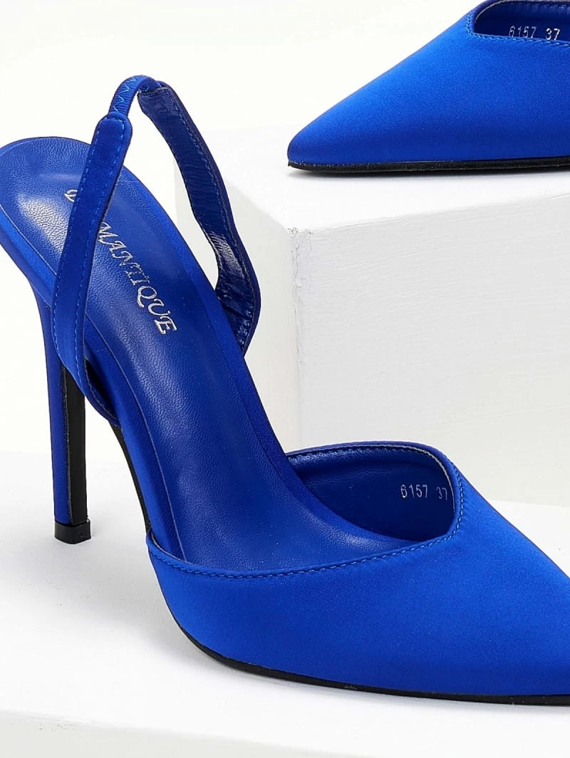 The Fashion Project Γόβες σατέν με λουράκι - Μπλε 3 The Fashion Project Γόβες σατέν με λουράκι - Μπλε - Image 3