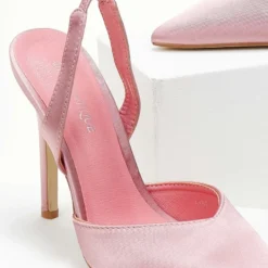 The Fashion Project Γόβες σατέν με λουράκι - Σάπιο μήλο -Γόβες Εκπτώσεις goves saten muteres me louraki 105472 bt6d 1