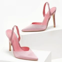 The Fashion Project Γόβες σατέν με λουράκι - Σάπιο μήλο -Γόβες Εκπτώσεις goves saten muteres me louraki 105472 ytr2